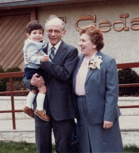  Mom and Dad with grandson Joseph 1985 