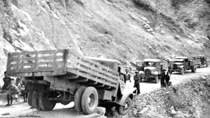  American-made trucks on the Burma Road 