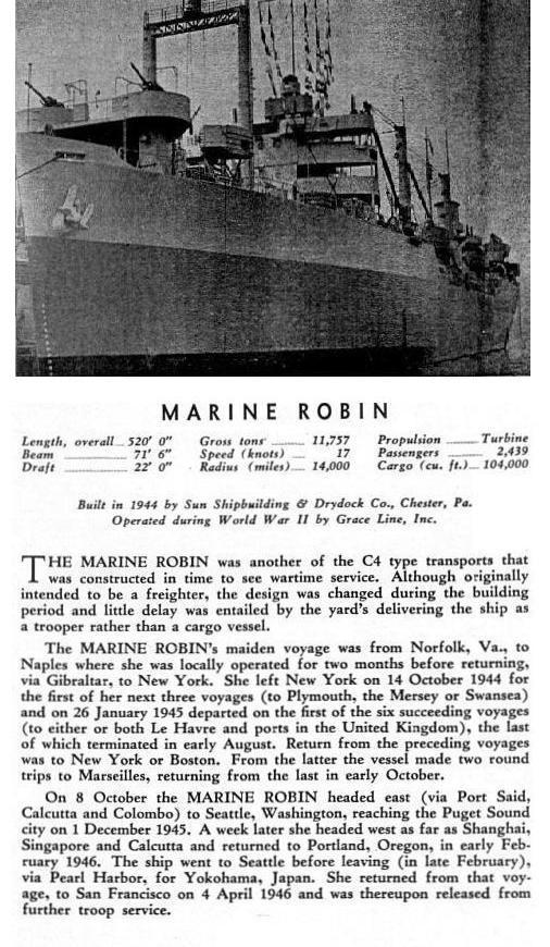  S. S. Marine Robin 