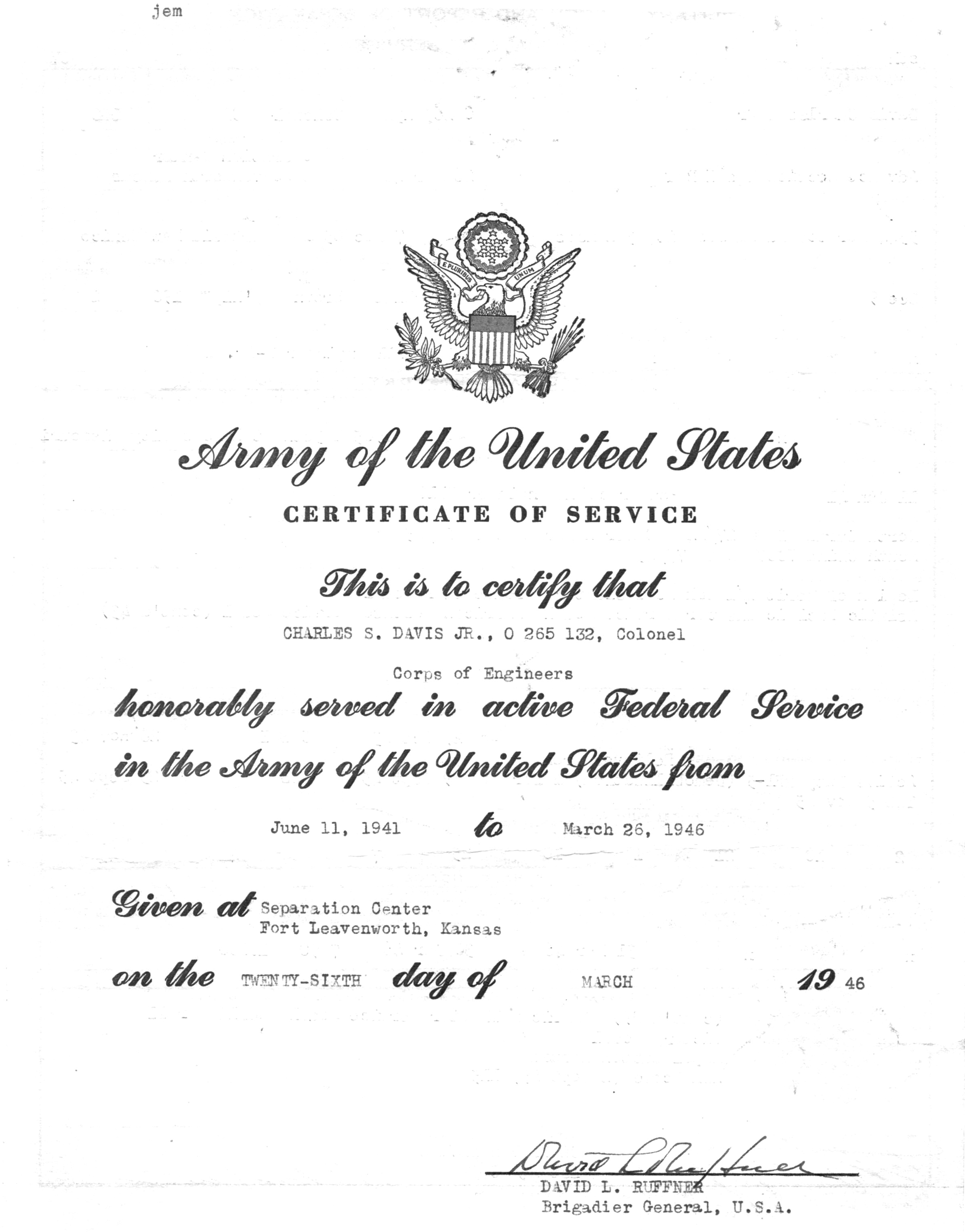 Charles S. Davis document 